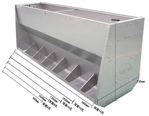 不锈钢猪用料槽