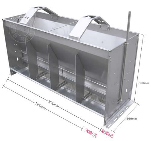 不锈钢猪用干湿料槽