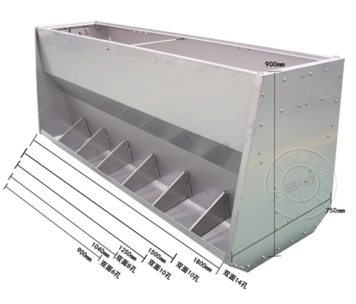 不锈钢育肥猪用食槽尺寸