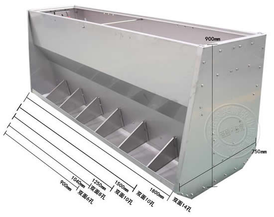 不锈钢育肥猪料槽尺寸